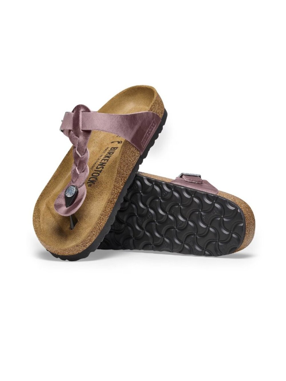 Birkenstock Gizeh Braided Oiled Leather Sandals in Lavender Size 38 NEW - Picture 7 of 10